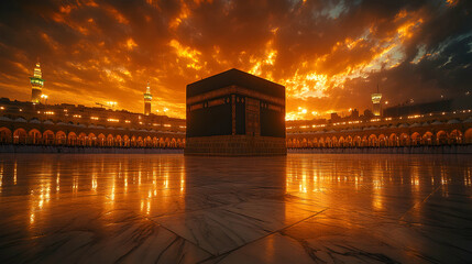 The Kaaba at Sunset Dramatic Sky Mecca