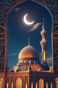 serene islamic background with intricate