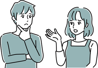 会話をする男女