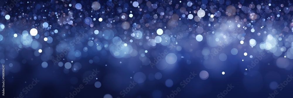 Poster enchanting indigo background with glittering bokeh effect for elegant wallpaper design and artistic 
