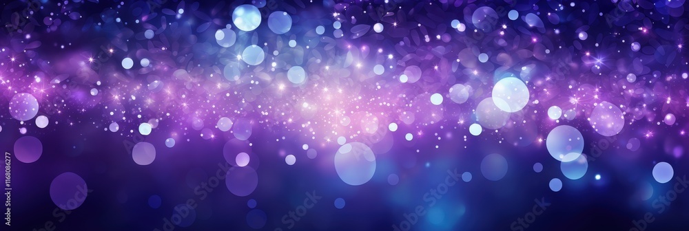 Poster enchanting indigo glitter bokeh background for wallpapers and design projects with sparkling light e