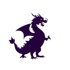 Fototapeta premium Dragon art, Digital dragon art, Let the background be white, Colors in the most vibrant tone and contrast, Lighting should be good, no shadows or dark places, Fantasy art, Mythical creature art, Drago