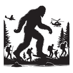 Bigfoot  vector silhouette vector