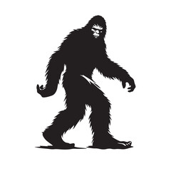 Bigfoot  vector silhouette vector