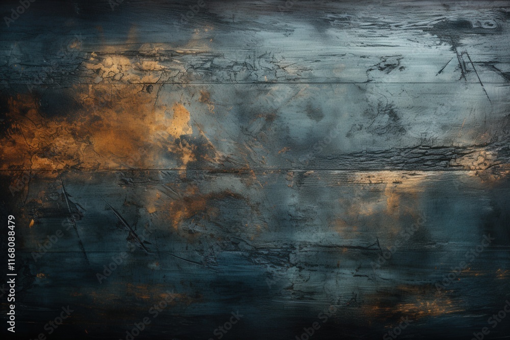 Aufkleber dark blu rusty steel metal grunge texture background with unique and intricate patterns ideal for va