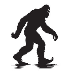 Bigfoot  vector silhouette vector