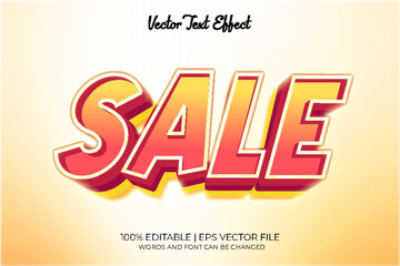 Obraz premium 3D Sale Promotion Editable Text Effect