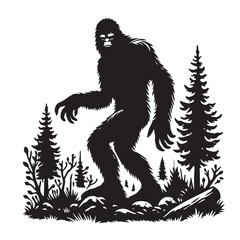 Bigfoot  vector silhouette vector