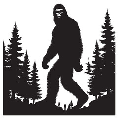 Bigfoot  vector silhouette vector