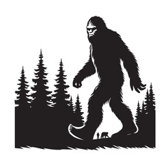 Bigfoot  vector silhouette vector