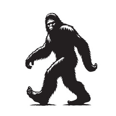 Bigfoot  vector silhouette vector