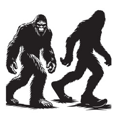 Bigfoot  vector silhouette vector