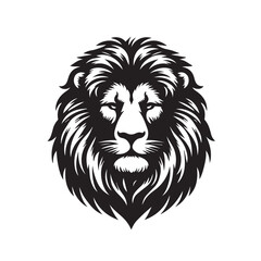 Obraz premium Lion vector silhouette vector black color silhouette