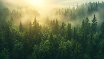 High angle view of lush green forest