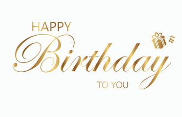 Happy Birthday text card  vector.