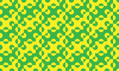 A green and yellow abstract pattern that looks perfect on fabric and wallpaper