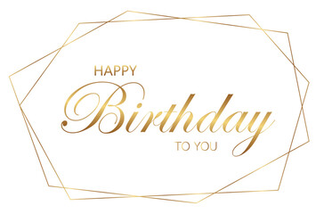 Happy Birthday text card  vector.