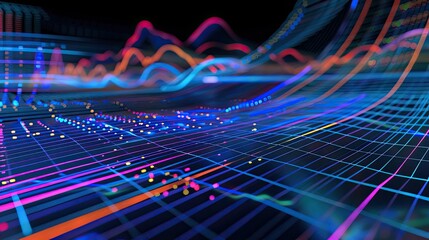 abstract financial forecasting models and predictive analytics