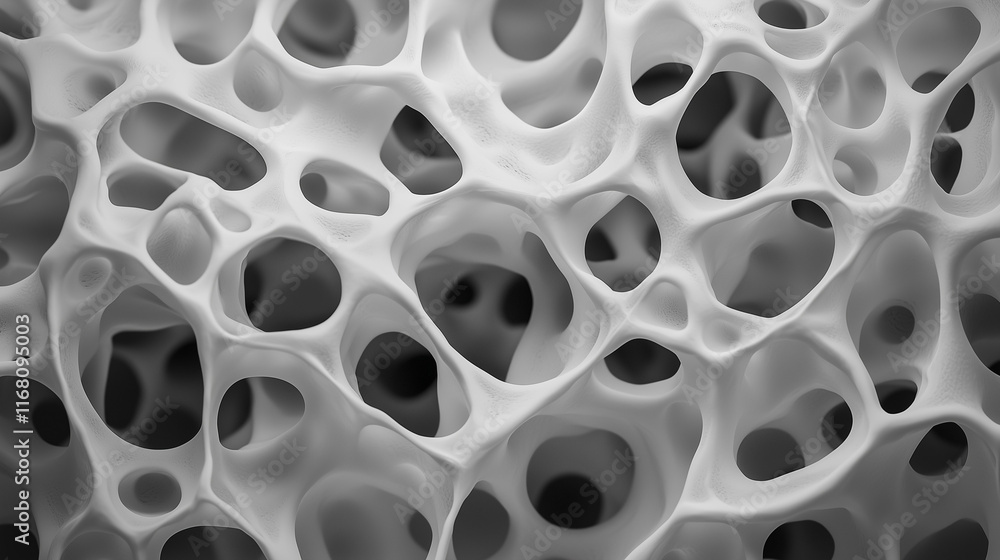 Poster intricate bone structure: microscopic view