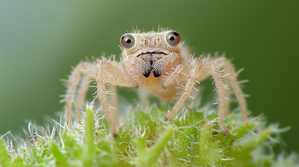 Fototapeta premium Adorable Jumping Spider Closeup 