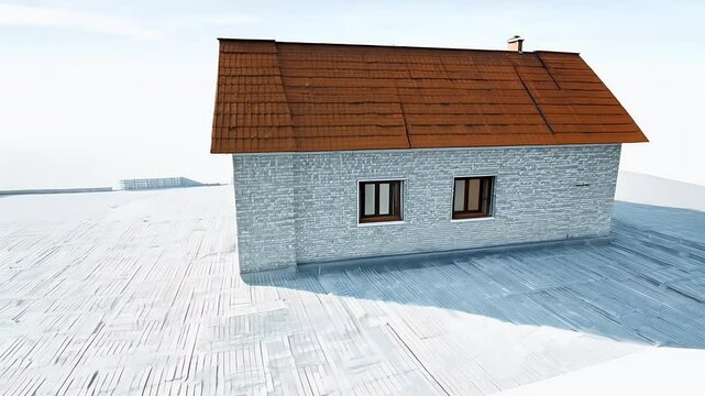Follow construction house hip roof time lapse animation blueprints final installation roofing tiles