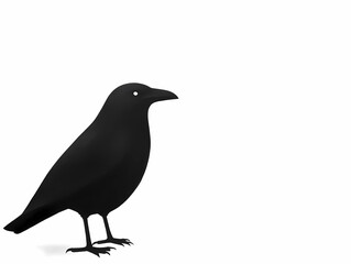 Obraz premium Clever Charcoal Crow Showcasing Intelligence in Nature