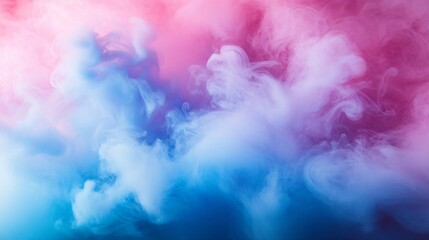 An ethereal abstract image of pastel pink and blue smoke, perfect for backgrounds, calming designs, wellness promotions, and dreamy event themes.