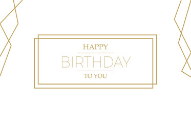 Happy Birthday text card  vector.