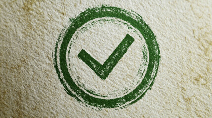 detailed circular green stamp of approval with check mark, symbolizing validation and trust. This design is perfect for certifications and endorsements