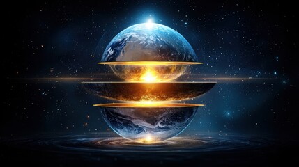 Cross-Section Illustration of Earth’s Core Structure