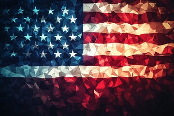 Naklejka premium Flag of the United States of America
