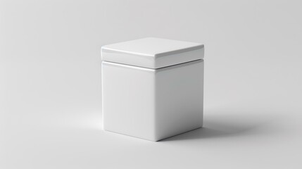 A classic clear glass jar on the beautifull empty background