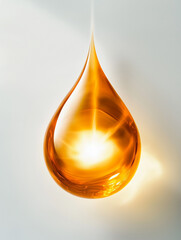 Fototapeta premium gold oil liquid drop 3d render