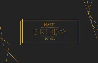Happy Birthday text card  vector.