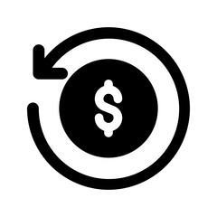 return on investment glyph icon
