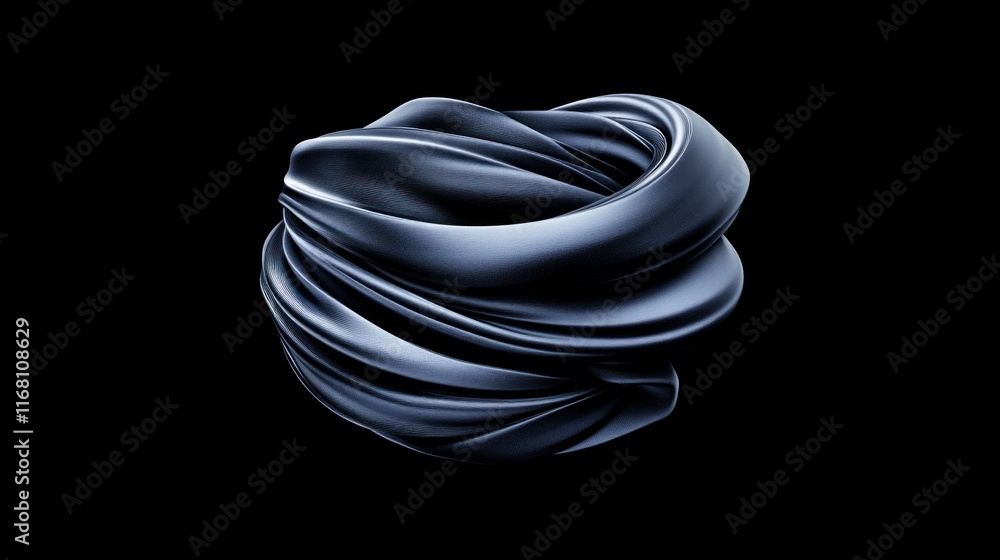 Poster dynamic abstract sculpture studio 3d render minimalist close-up fluid form exploration