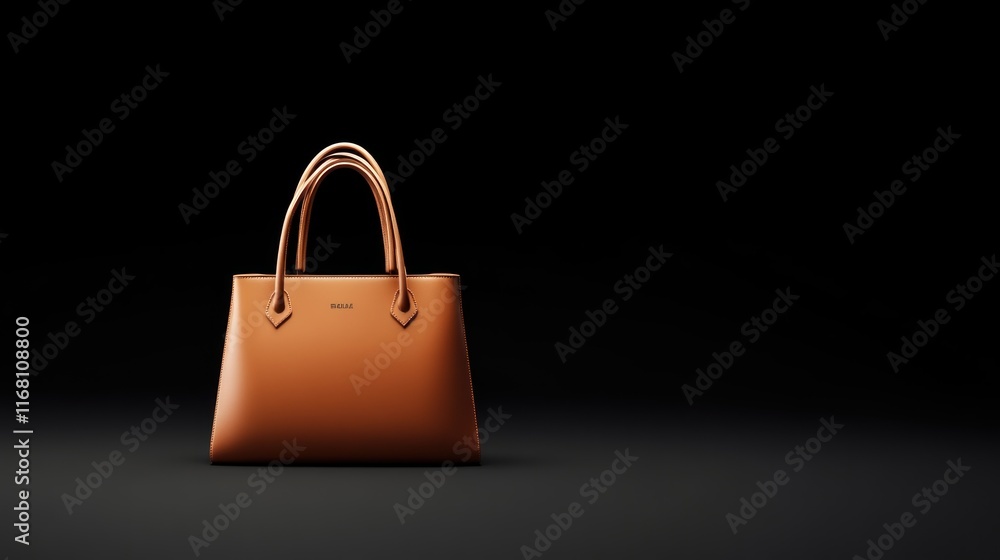 Poster stylish handbag display studio setting product photography minimalistic environment close-up view fa
