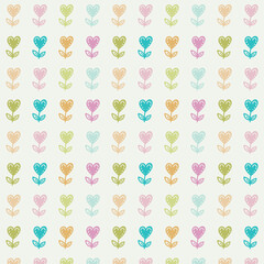 Pastel color Seamless pattern on a beige background
