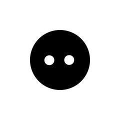 A circle with two black eyes. The circle is the main focus of the image. The color and the black eyes give the image a cute and playful vibe