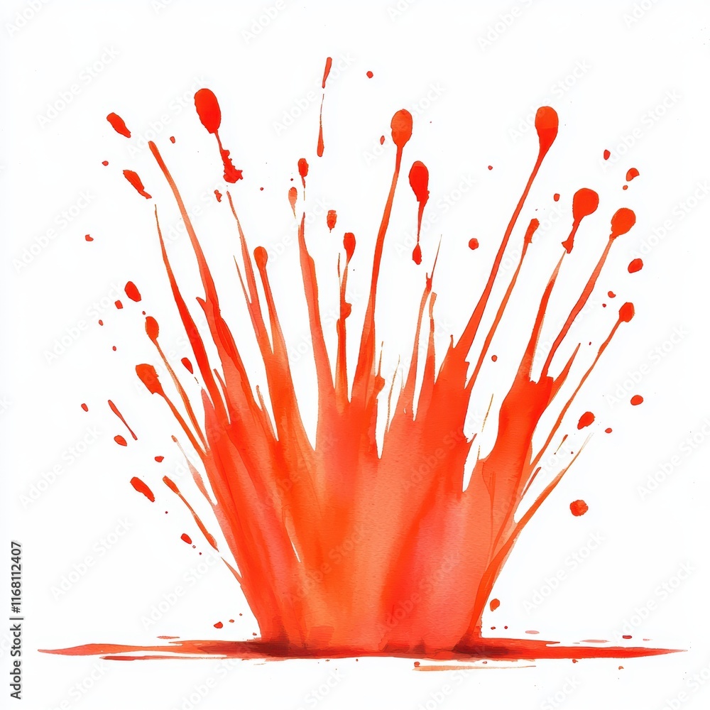 Poster vibrant red splash of paint creating dynamic and creative abstract background