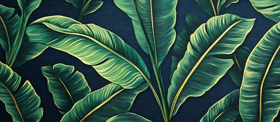 Obraz premium Tropical Banana Leaves: A Lush Green Paradise