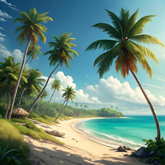 landscape tropical vacation palm summer