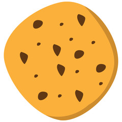 Chocolate Biscuit Dessert. Chocolate cookies and gingerbread biscuits desserts vector. Vector illustration of sweet cookies with chocolate pieces. Illustration for the site, menu and other things.