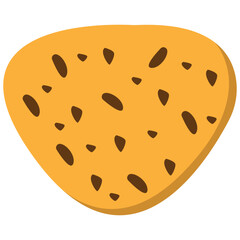 Chocolate Biscuit Dessert. Chocolate cookies and gingerbread biscuits desserts vector. Vector illustration of sweet cookies with chocolate pieces. Illustration for the site, menu and other things.