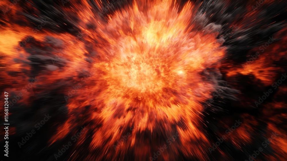 Poster burst abstract background idea. a vivid explosion of color and light representing energy and movemen