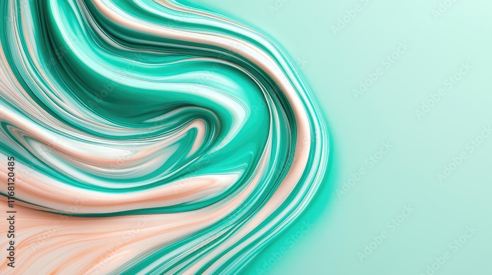 Poster grungy abstract background concept. abstract wave pattern with soothing teal and coral colors for cr