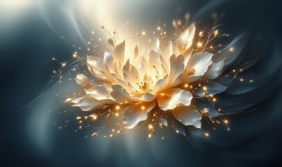 Golden background. Golden light, sun rays, gold flare. Light flashes. Golden shining light effect. Bright sun sparkles with stars and sparkles.