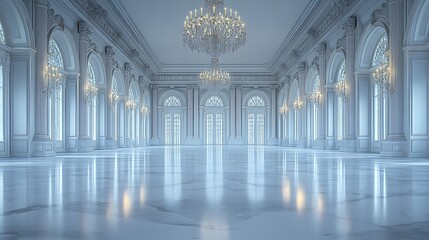 Fototapeta premium Luxurious grand palace ballroom elegant architectural design