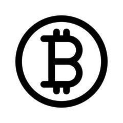 bitcoin line icon