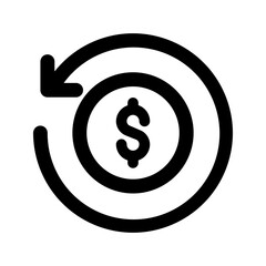 return on investment line icon